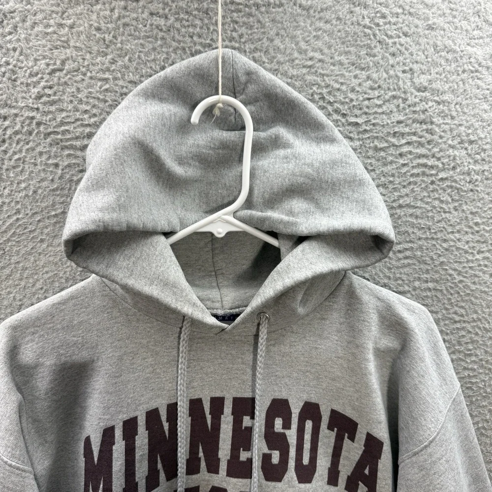 Vintage Hanes Sweatshirt Adult Large Gray Hoodie College Grunge Skater 90s Y2K - Picture 9 of 9